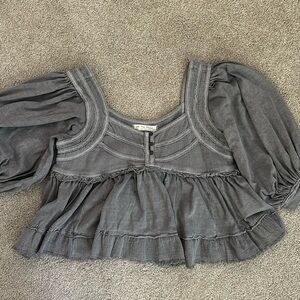 Free People Cropped Shirt